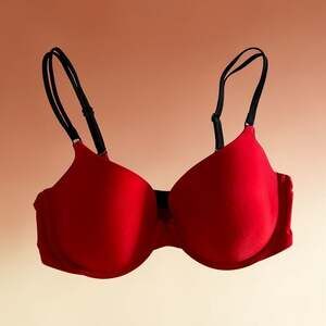 Victoria's Secret Demi Underwire Bra Red with Black Straps Size 36D
